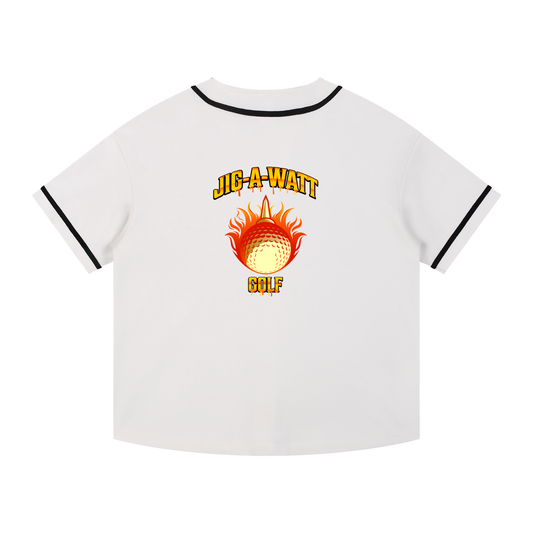 Contrast Piped Button-Up Jersey
