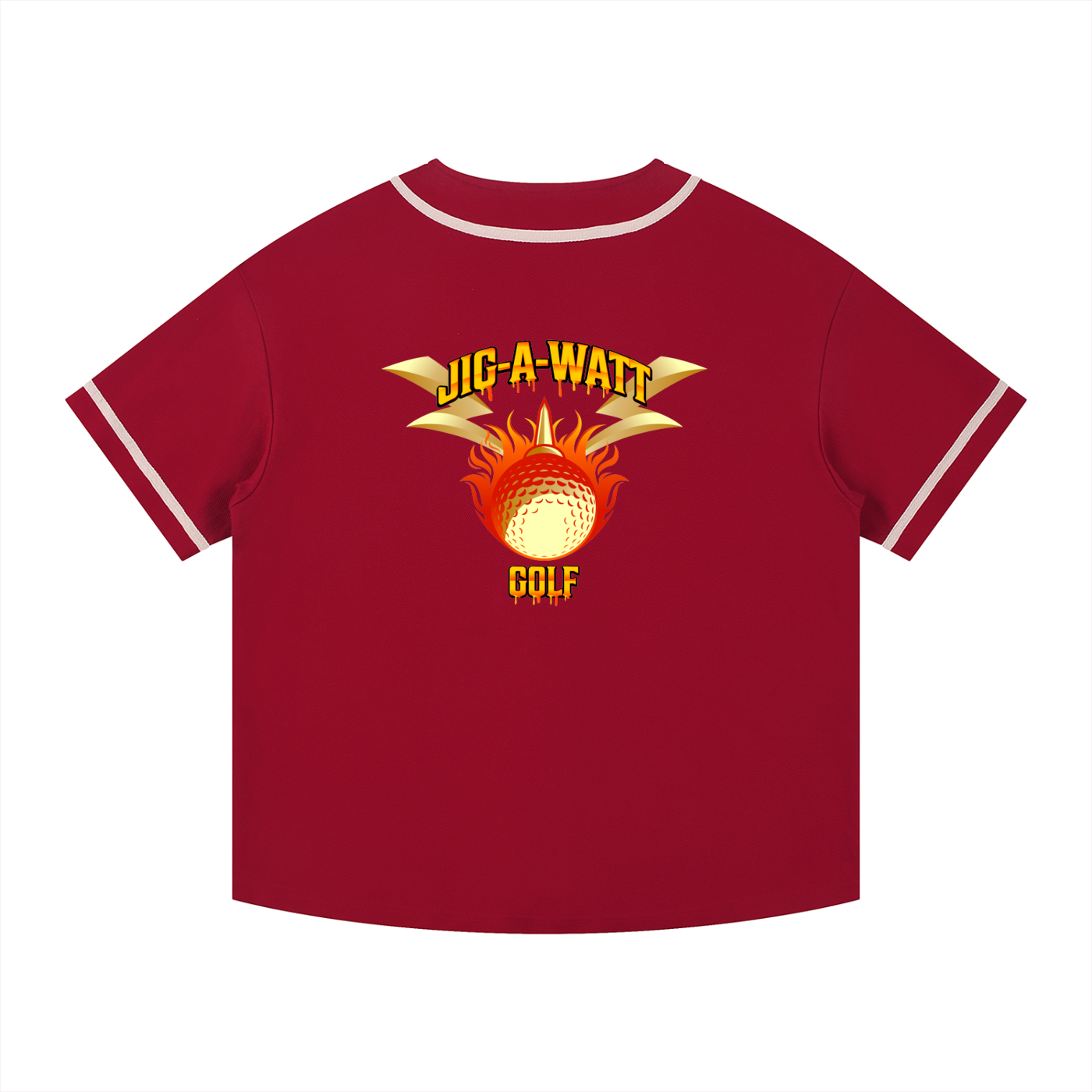 Contrast Piped Performance Button-Up Jersey