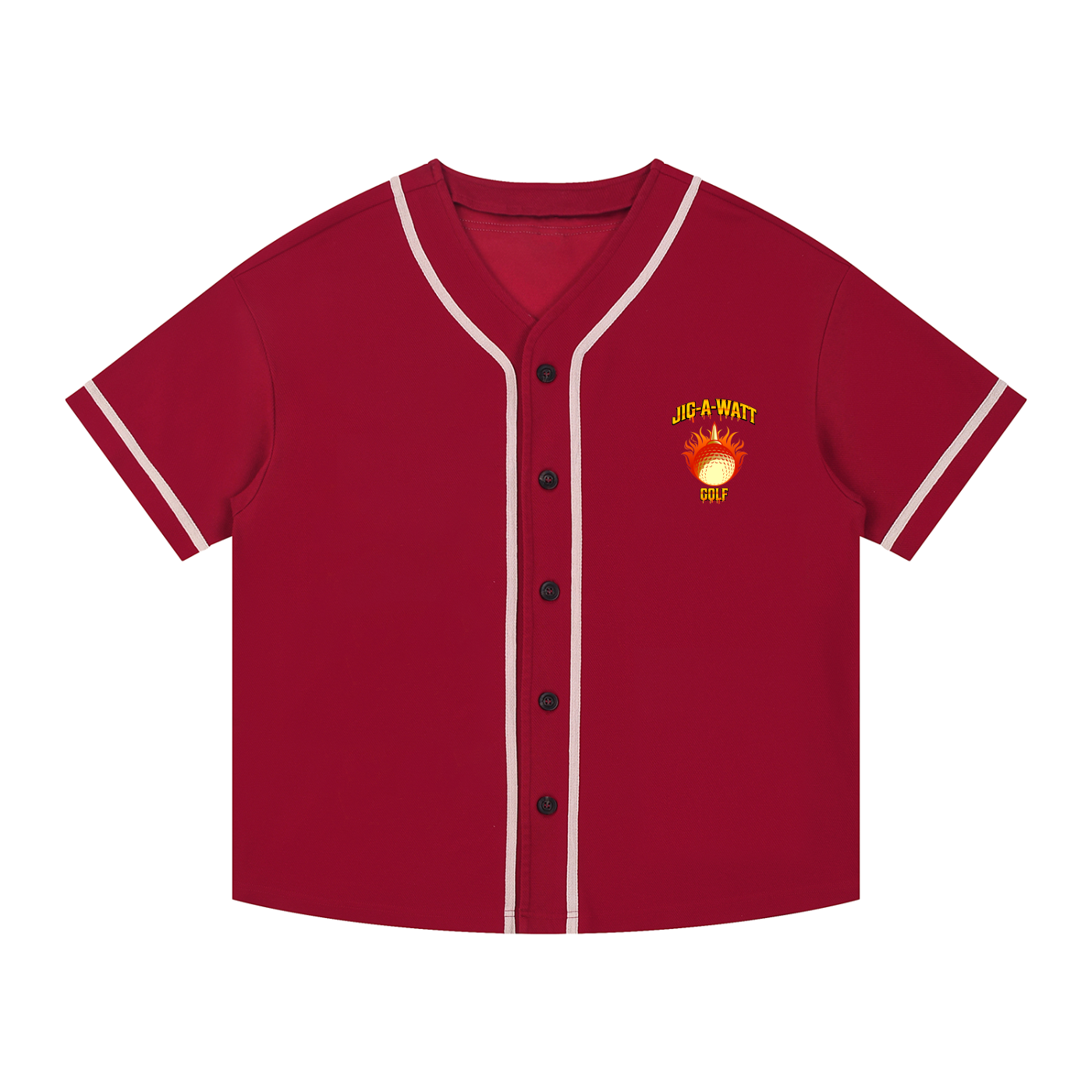 Contrast Piped Performance Button-Up Jersey