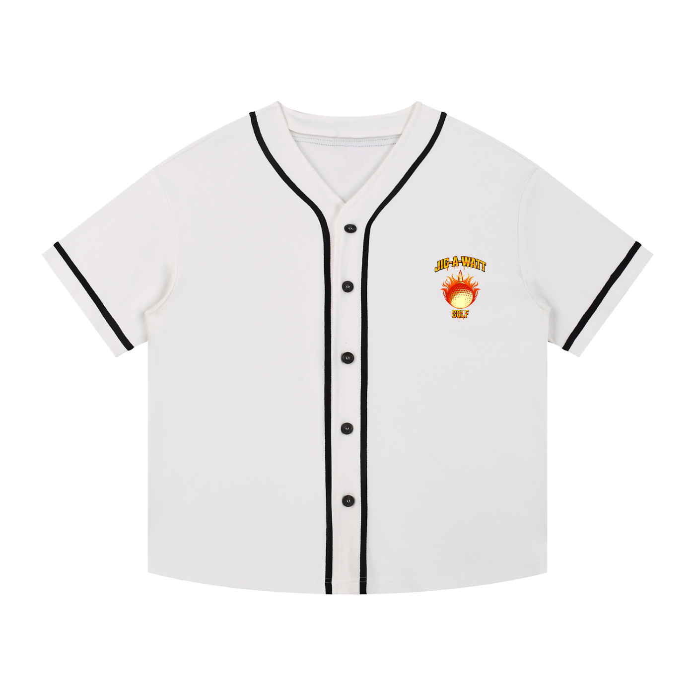 Contrast Piped Performance Button-Up Jersey