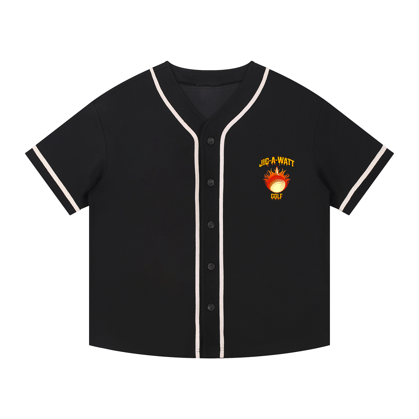 Contrast Piped Button-Up Jersey