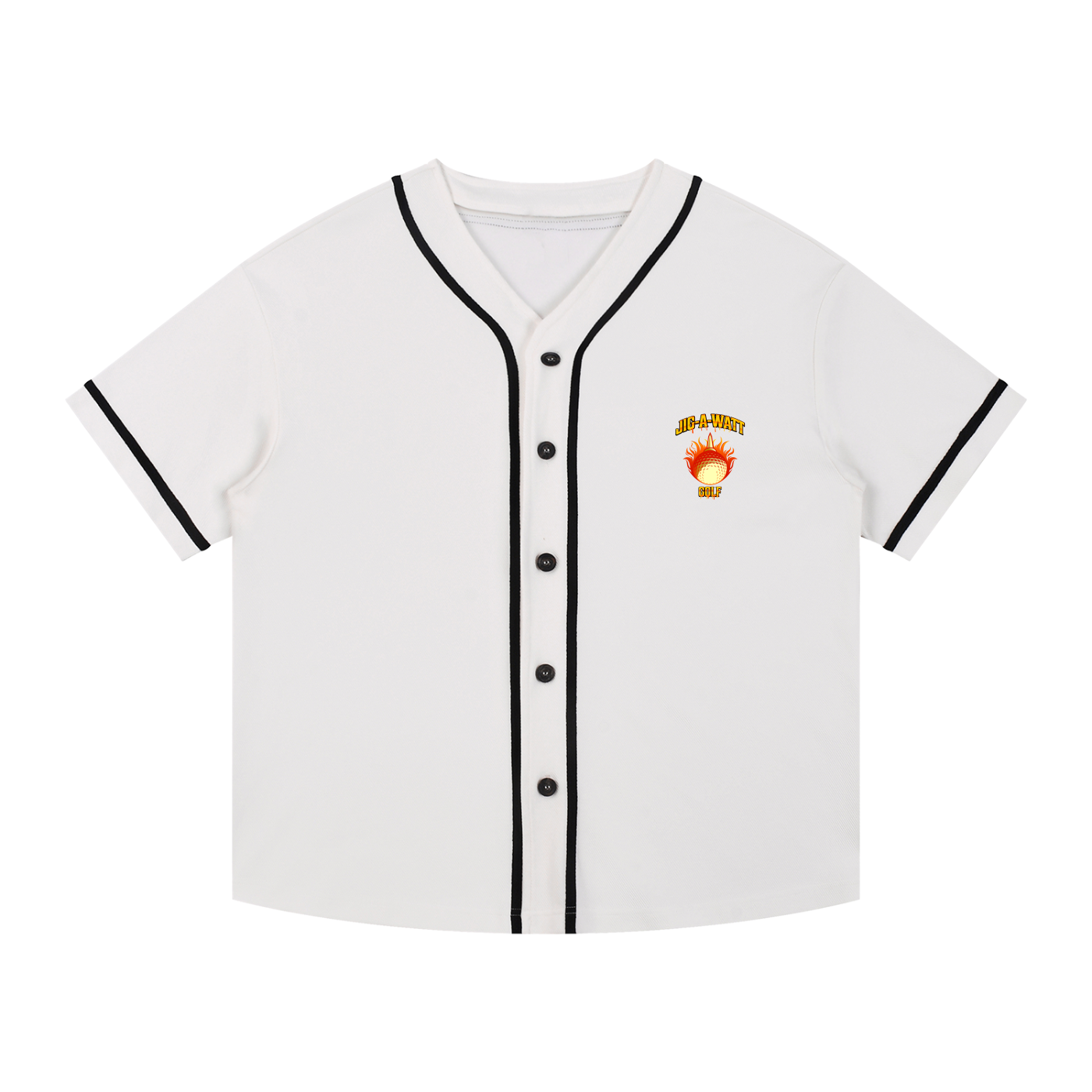 Contrast Piped Button-Up Jersey