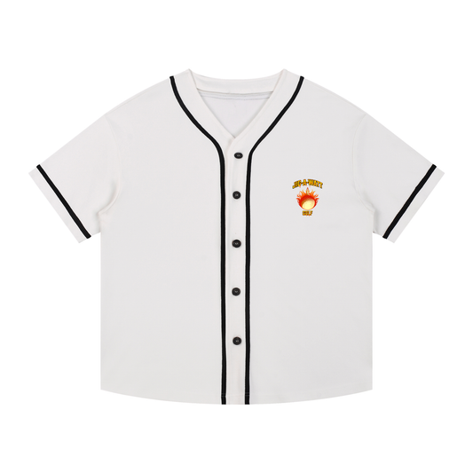 Contrast Piped Button-Up Jersey